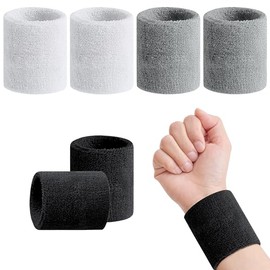 Muñequeras de Sudor, Pulseras de Tela de Rizo de Algodón, Muñequeras Deportivas, para Hombres y Mujeres, Thicken Bandas Sudor, para Deportes, Beisbol 