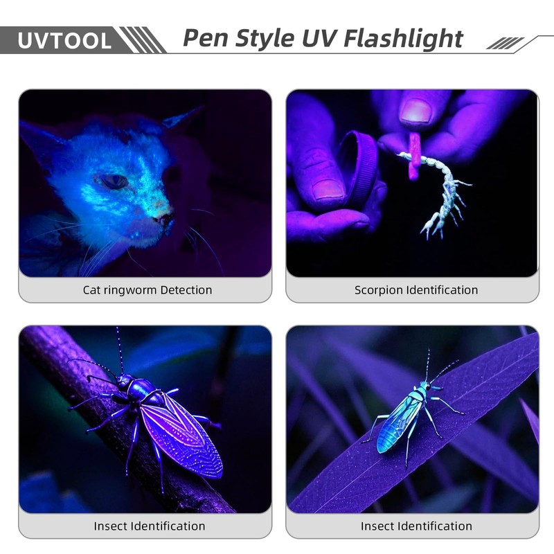 LIGHTFE UVTOOL-A2 395nm UV Blacklight Flashlight | High Power for