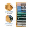 HULISEN Clipboard Holder, Wooden Clipboard Organizer with Raised Side Panel,