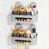 LEVERLOC Shower Caddy Suction Cup 2 Pack, Shower Organizer Removable
