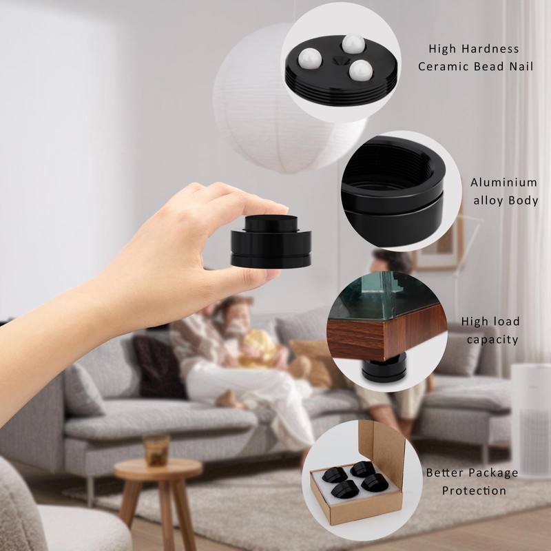 Preffair 4 Pcs Turntable Anti-Vibration Isolation Feet Speaker Feet Isolators