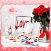 12 Sets Valentine's Day Mini Paint Set with Easel Canvas