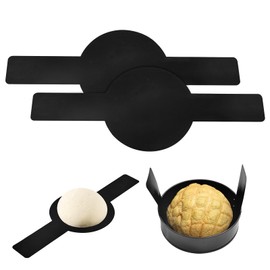 KitchenRaku Silicone Bread Sling for Dutch Oven, 2Pcs Non-Stick & Easy Clean Reusable Sourdough Silicone Bread Sling with Long Handles, Easy to Transfer Sourdough Bread (Black)