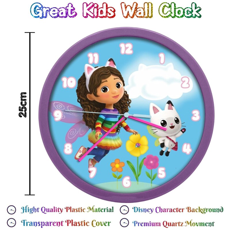 SRV Hub Gabby’s Doll Hanging Wall Clock Non Ticking Arabic