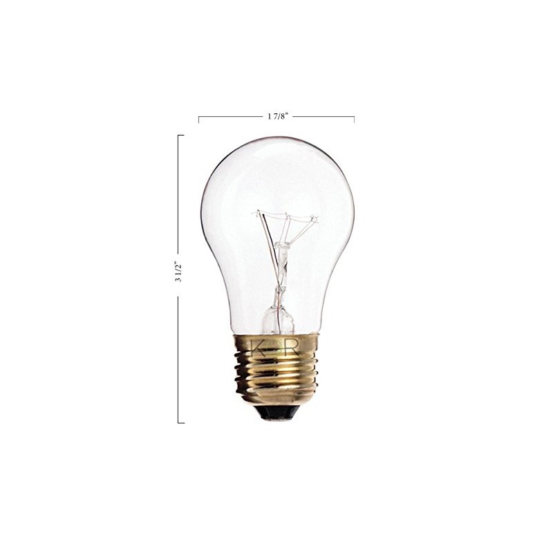 KOR (Pack of 6) A15 25W Incandescent Appliance Bulbs –