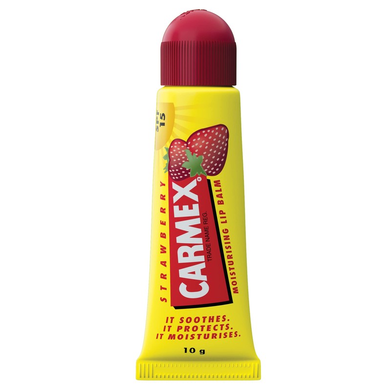Carmex Cherry, Classic & Strawberry Tube 3-Pieces Mixed Pack SPF15,