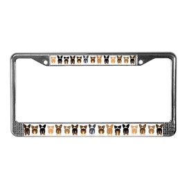 CafePress Both Corgi Butts License Plate Frame Chrome License Plate Frame, License Tag Holder