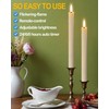 Gmnee 9.6" Rechargeable Flameless Taper Candles with Remote, Timer, Dimmer,