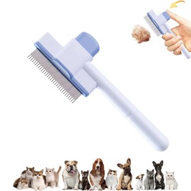 Coehaopike Pets Painless, Healing Brush, Slicker Brush, Long and Short Hair Types, Comb Hair Loss Remover with One Massage, Easy to Remove Hair Loss with a Press of a Button, Pet Grooming Brush, For