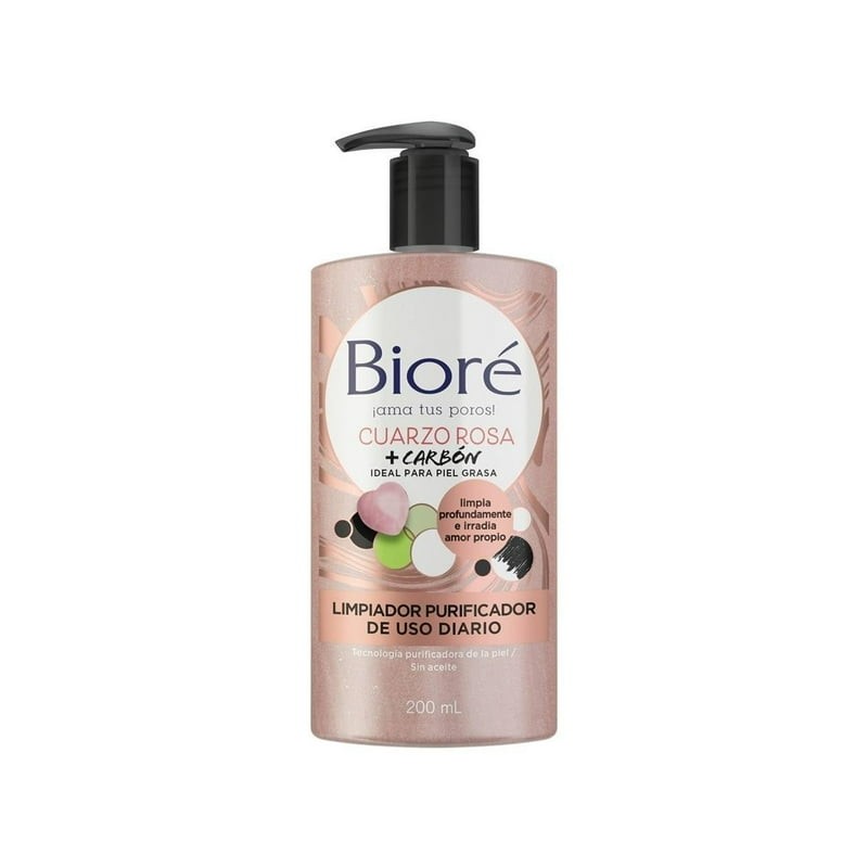 Limpiador facial Bioré carbón natural para granos y espinillas 200