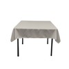 LA Linen Polyester Poplin Washable Square Tablecloth, Stain and Wrinkle
