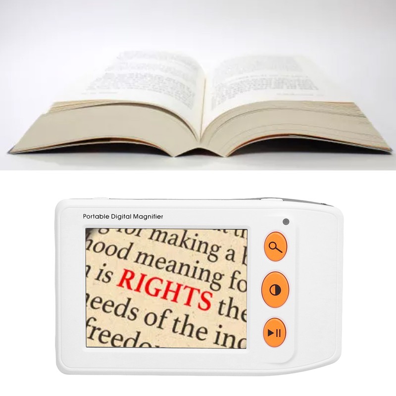 3.5in Portable Video Digital Magnifier 2X‑25X Zoom Electronic Reading Aid
