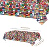SINGOMON 2PCS Word Flag Table Cloths International Party Table Cloths
