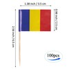 JBCD Romania Toothpick Flag Romanian Mini Small Cupcake Topper Flags,