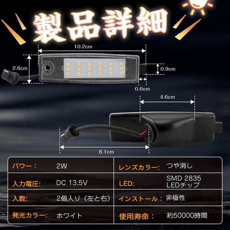 GemPro LED License Plate Light for HiAce 200 Series, Regius
