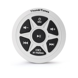 White Boat Stereo Marine Audio with 2 Channels Class D Amplifier AUX USB Bluetooth Streaming Boats Golf Carts Powersports Vehicle Truck UTV ATV