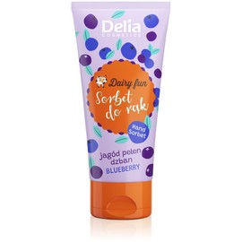 Delia Cosmetics - Dairy Fun - Sorbet for the Hands - Blueberry - Moisturises, Nourishes, Firms, Regenerates - Intense Fragrance - Scented and Smooth Skin - Natural Extracts - 50g