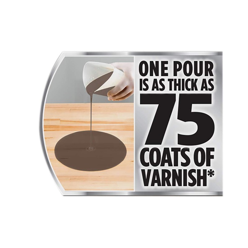 Varathane 363904 Super Glaze Pour-On High Gloss Epoxy, Quart, Aged