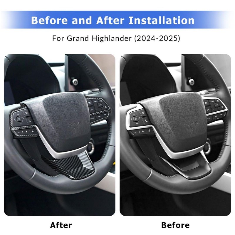 INTGET Center Console Steering Wheel Panel Cover for Toyota Grand