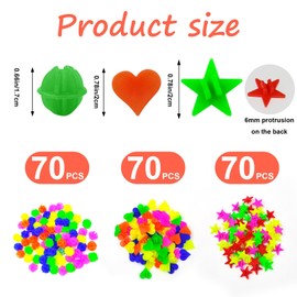 210 Pcs Bike Wheel Spokes Beads, Colorful Plastic Clip Beads Bicycle Bike Spoke Decorations, Children's Bike Spokes Accessoriess Wheel Decorations Covers for Kids Girls, Assorted Color and 3 Shapes