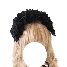 Tokutoyo Lolita Head Dress, Bowknot, Lace Hair Decoration, Bonnet, Embroidery, Gothic, Girls, Maid Hair, Forest Girl, Ribbon Attached, Cute, Princess, Goth Lolita, Event, Halloween, Tea Party, Lolita