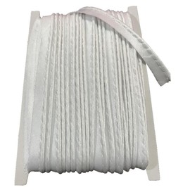 18M White Polyester Piping Trim 1.2CM Wide Polyester Piping Tape Cord for Edge Sewing Craft Binding