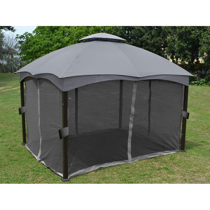ABCCANOPY Replacement Netting Walls for 10' x 12' Gazebo, Gray