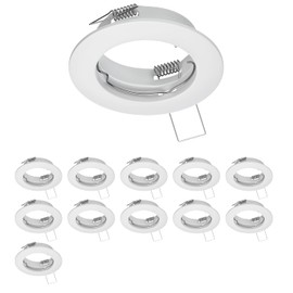 ledscom.de 12 Ceiling recessed Frames Fere, Round, matt White