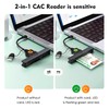 USB-A + USB-C Electronic CAC Card Reader USB Smart Card