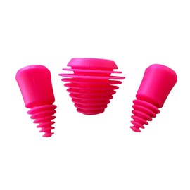 Green Piece® - Tapones de limpieza de silicona rosa + Tapones para botella hermética a prueba de olores de vidrio, plástico y piezas de silicona