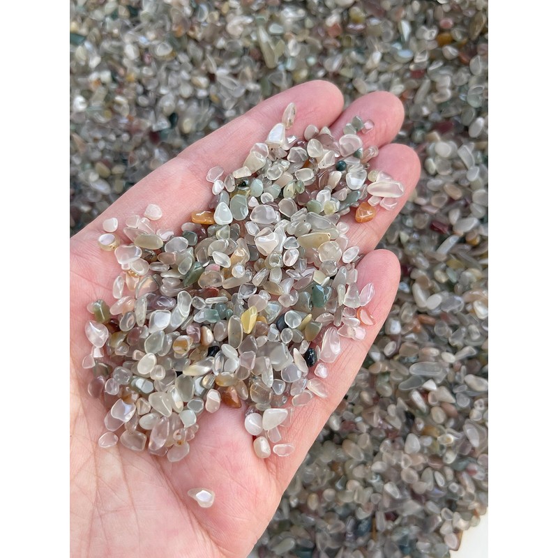 Wholesale Natural Semi Tumbled Mixed Agate Gemstone Chips, Crushed Mini