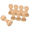 PATIKIL 30mm Stamp Wood Round Handle, 8 Pack Wooden Knobs
