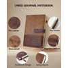 HULIPARK Leather Notebook Journal with Pen, A5 Lined Hardcover Notebook