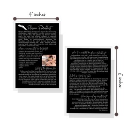 Plasma Fibroblast Information Cards | 30 Pack | Size 4x6” inch Post Card | Fibroblast Supplies | PMU Black Card Design