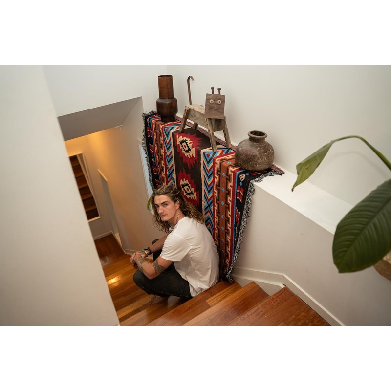 Peel Forest エルパソブランケット マルチカバーメキシカンラグ ネイティブ柄 オルテガ柄 キャンプラグ サドルブランケット 車中泊マット アウトドア