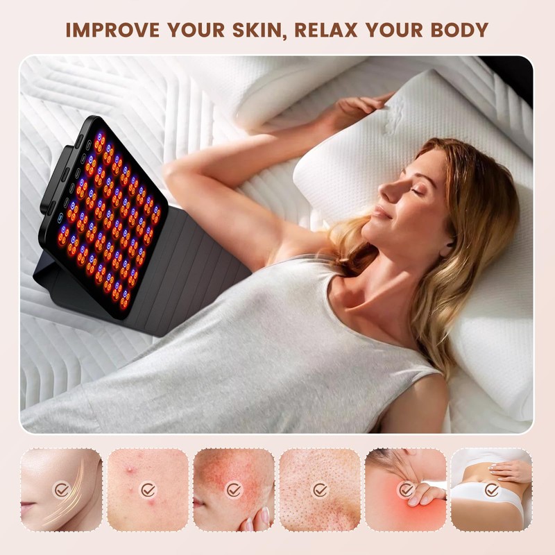 INTEO Red Light Therapy for Face and Body, Portable Red