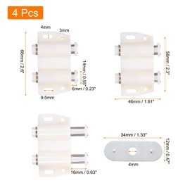 uxcell 4Pack Magnetic Touch Latches, Push to Open Magnet Pressure Touch Release Latches for Cupboards Closet Drawer Door, White