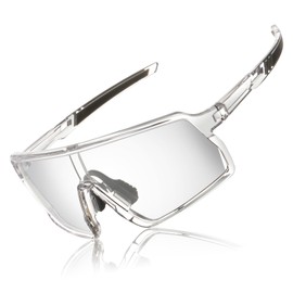 eyeezi Polarized Sports Sunglasses Men, Cycling Glasses, UV Protection Fishing Running Sunglasses Women, Youth Sports Glasses for Baseball Biking (Clear/Transparent)