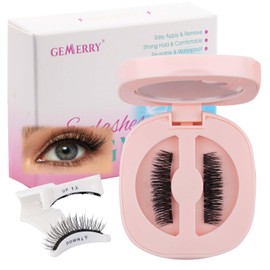 GEMERRY Magnetic Lashes DIY Natural Effect Eyelashes Wearing Device No Glue Required(Style A)