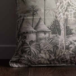 Maison d' Hermine Decorative Cushion Cover 100% Cotton 20"x20" Toile Washable Pillow Cover with Invisible Zipper for Home Décor, Couch, Bedroom, Savana Jouy - Green (Giraffe) - Spring/Summer