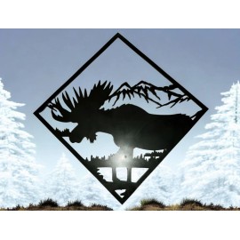 Handmade Moose Picture #3. Metal Plasma Cut