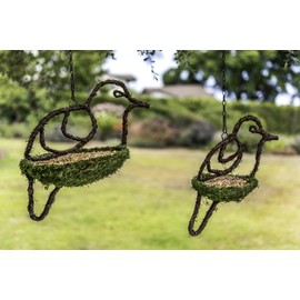 SuperMoss (56901) Woven Bird Feeder, 9.5", Dove