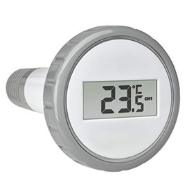 TFA Dostmann Poolsender with display, 30.3240.10, for radio pool thermometer Palma, anthracite, with temperature display, gray