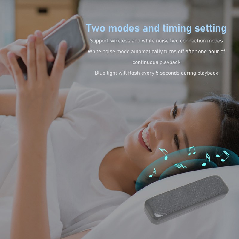 Bluetooth Pillow Speaker Bone Conduction Rechargeable Wireless White Noise Pillow