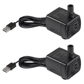 2Pcs 3W USB Mini Submersible Water Pump DC3.5V-9 Small Fountain Pump for Aquarium Fish Tank Fountain Hydroponics Water Feature, Indoor Fountains