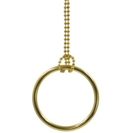 1PC Ring And Chain (Large Ring) Magic Tricks Metal Knot Ring On Chain Magia Close Up Street Illusions Gimmicks Mentalism Props Show Play Toy (Golden)