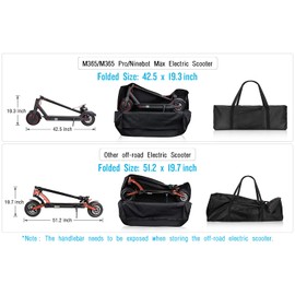 Kingling Electric Scooter Bag, Waterproof Electric Scooter Storage Bag Scooters Accessories, Outdoor E Scooters Backpack Fit for M365/M365 Pro EScooter - 49''Lx10''Wx18''H