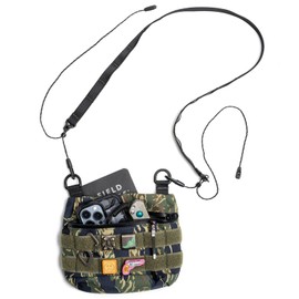 TACTICAL GEEK Cache L2 EDC Sling Bag, 500D Nylon Crossbody Bag Organizer, Wasserdichter Reißverschluss EDC Molle Tasche, Rucksack, Umhängetasche für den Täglichen Wandertransport,Tarnung