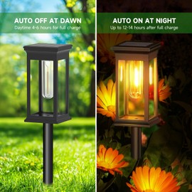 NIOWS Solar Pathway Lights Outdoor Waterproof – 10 Pack Bright Solar Powered Garden Lights with Auto On/Off, IP65 LED Landscape Lighting for Walkway Patio Lawn Yard Decor