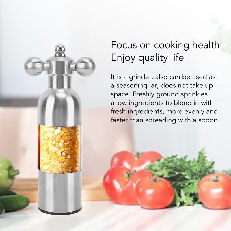 Pepper Mill Professional Refillable Ceramic Rotor Coarseness Adjustable Manual Pepper